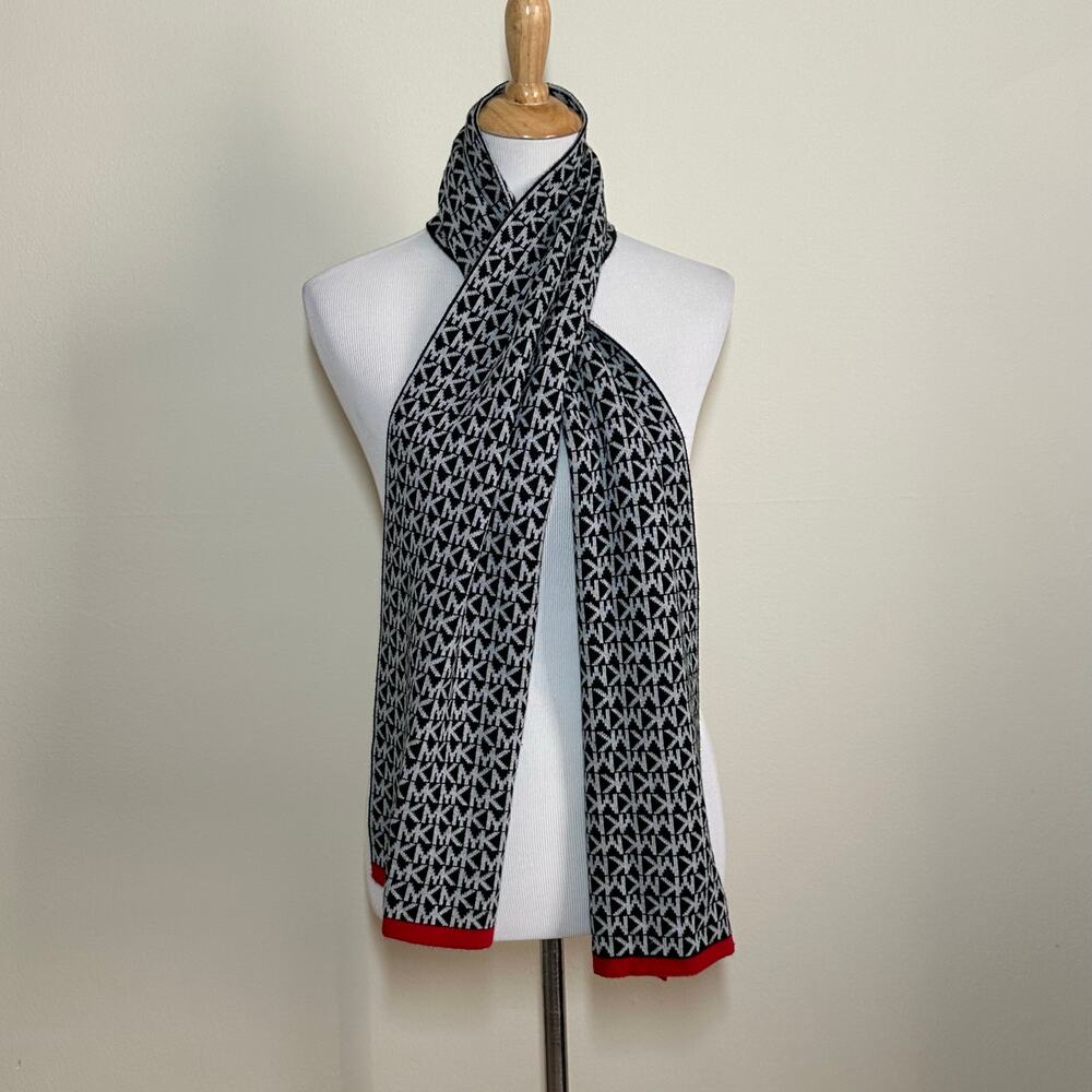 Michael Kors Monogrammed Knit Scarf